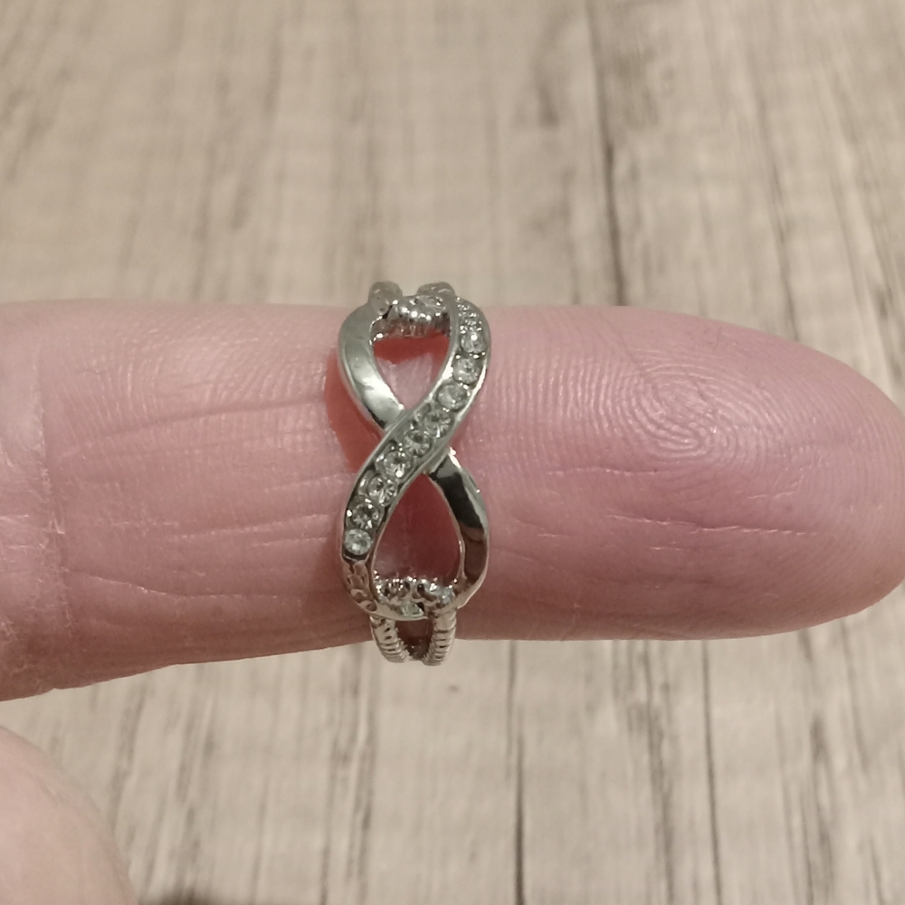 Silver Tone Infinity Ring - Picture 2 of 7